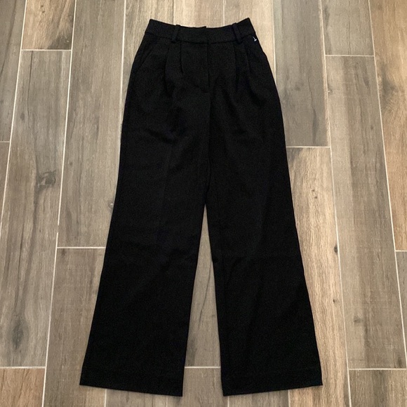 NEW Favorite Daughter The Favorite Pants Black High Waist Wide Leg Size 10 - Picture 6 of 8